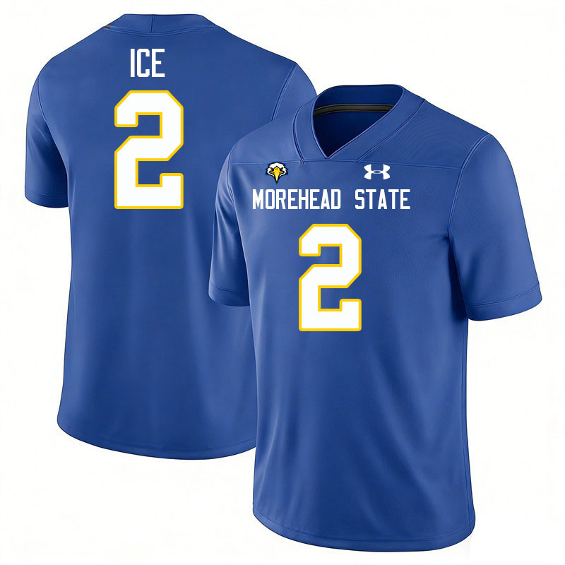 Morehead State Eagles #2 Anthony Ice College Football Jerseys,Uniforms-Blue